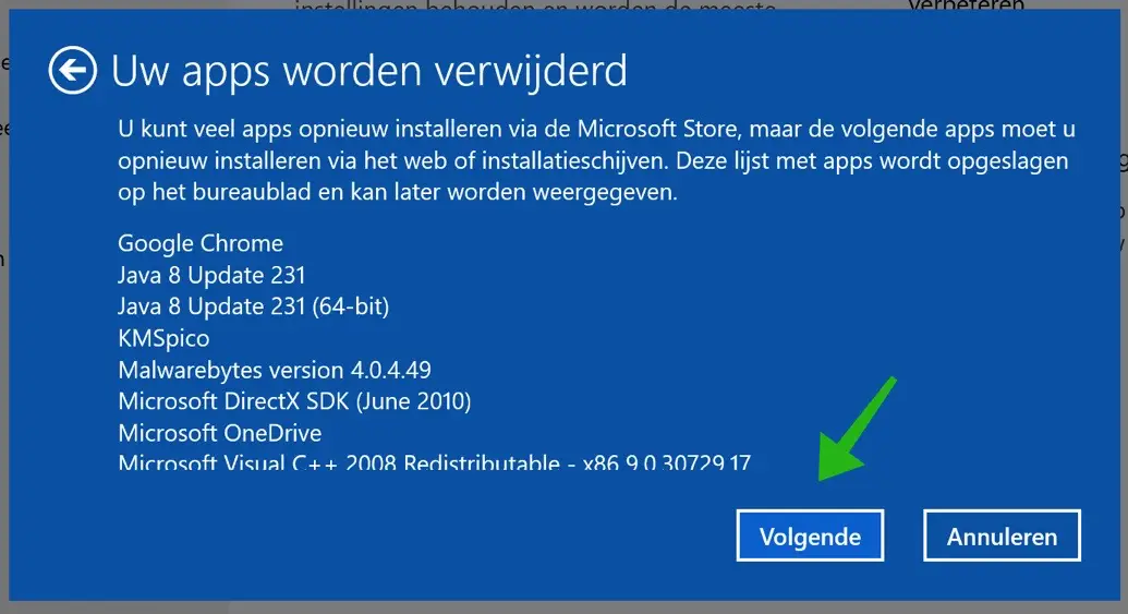 windows 10 nieuwe start apps verwijderd