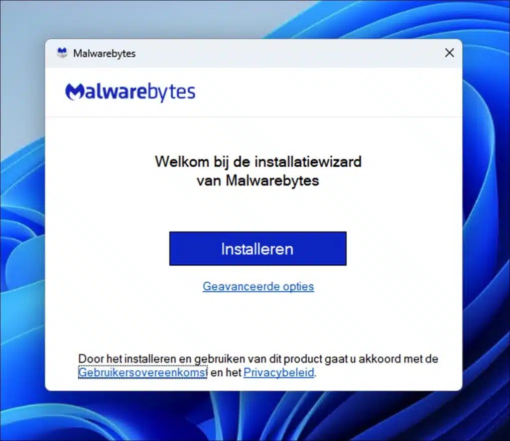 Malwarebytes installeren