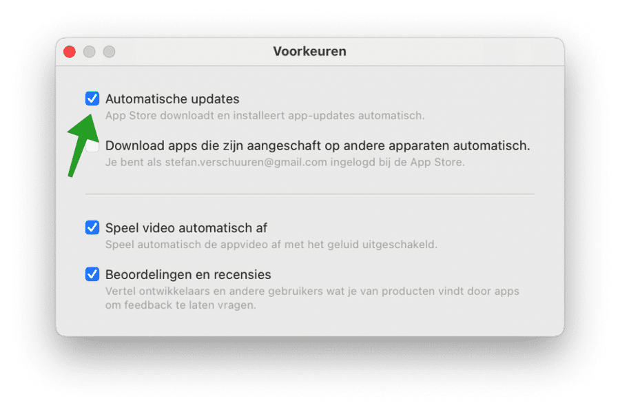 Automatische updates voor apps inschakelen in macOs