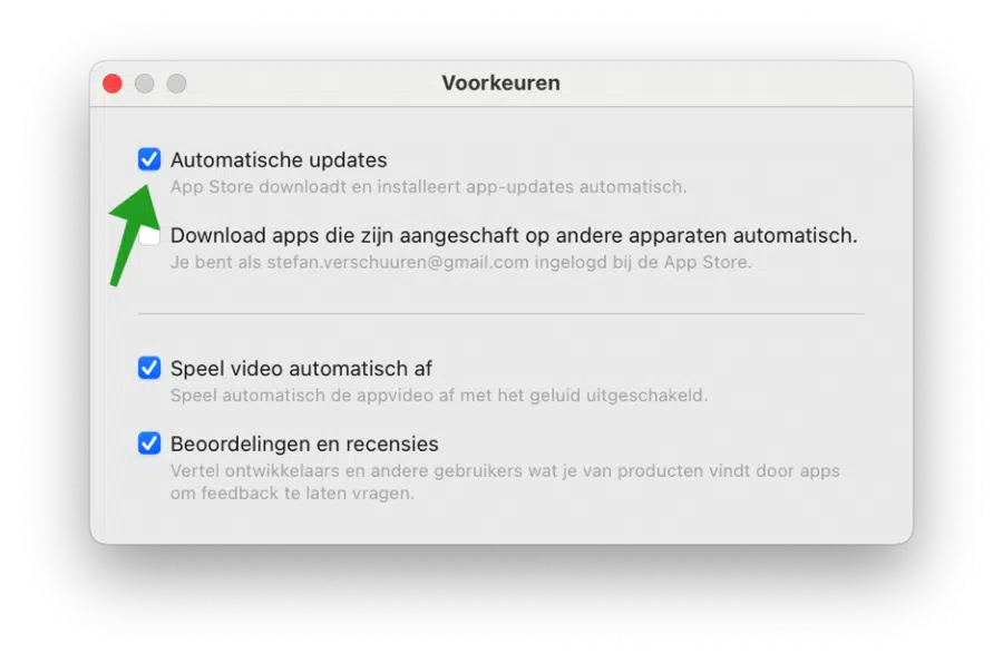 Automatische updates voor apps inschakelen in macOs