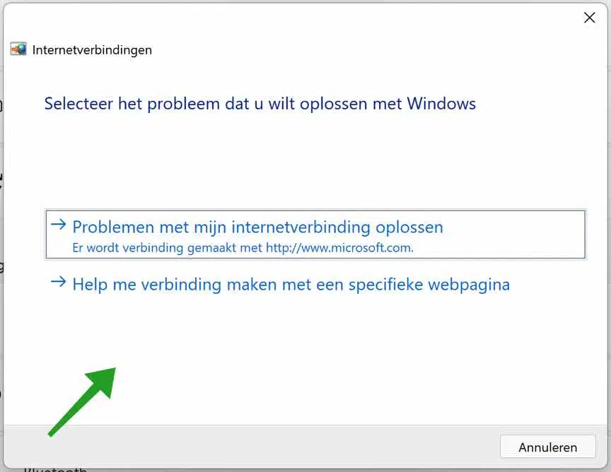 Internet werkt niet in Windows 11