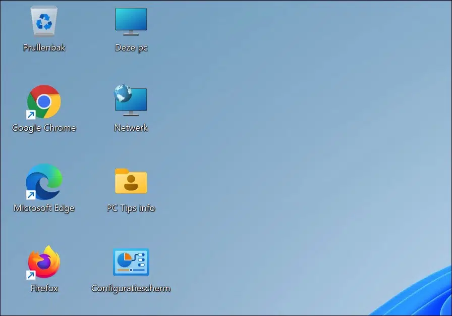Bureaubladpictogrammen weergeven in Windows 11
