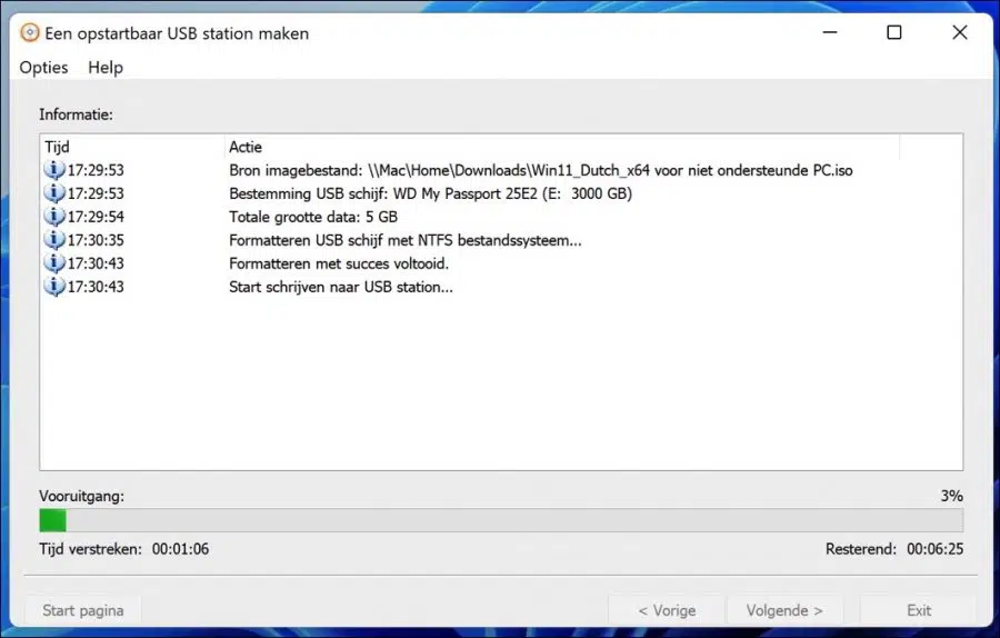 Windows 11 installatie usb maken voor niet ondersteunde PC