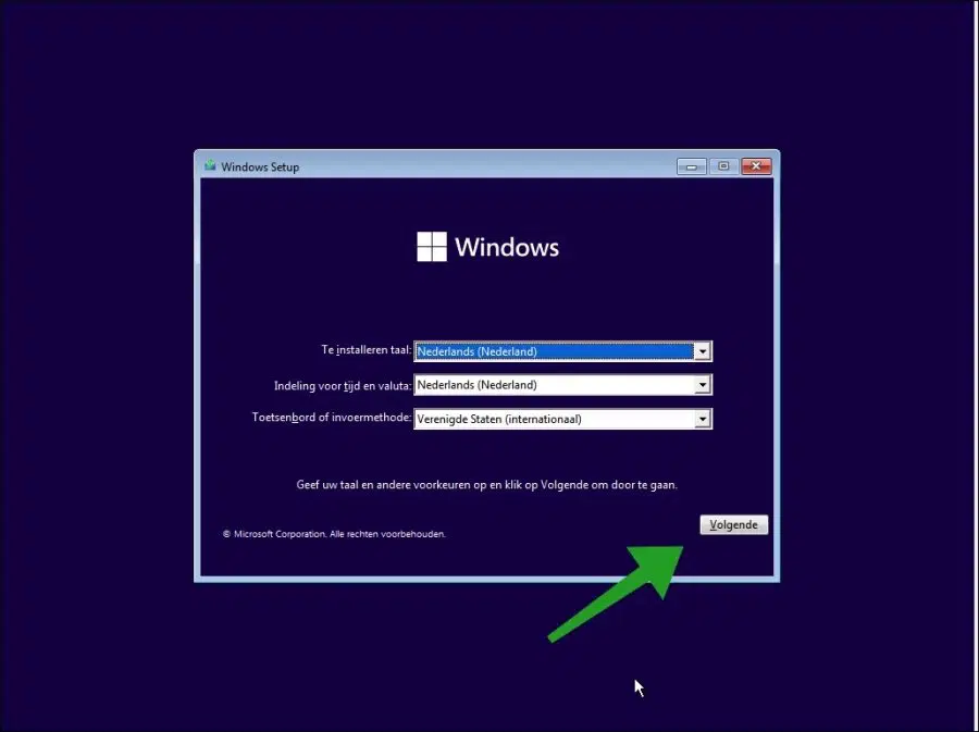 Windows 11 installatie op VM stap 1