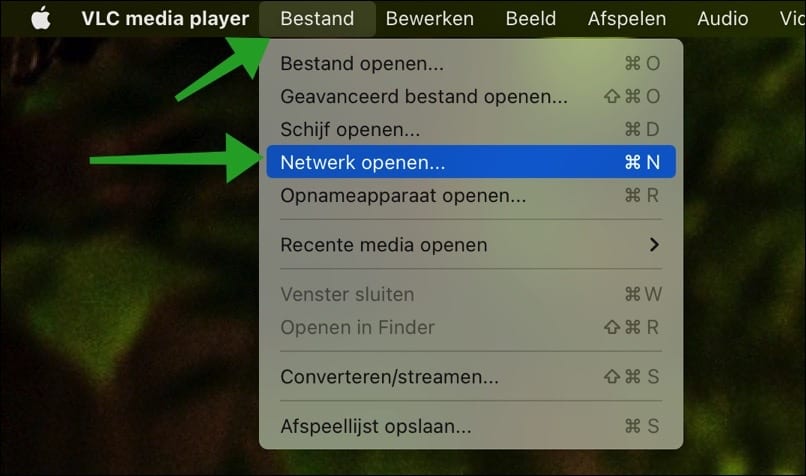 Netwerk openen VLC