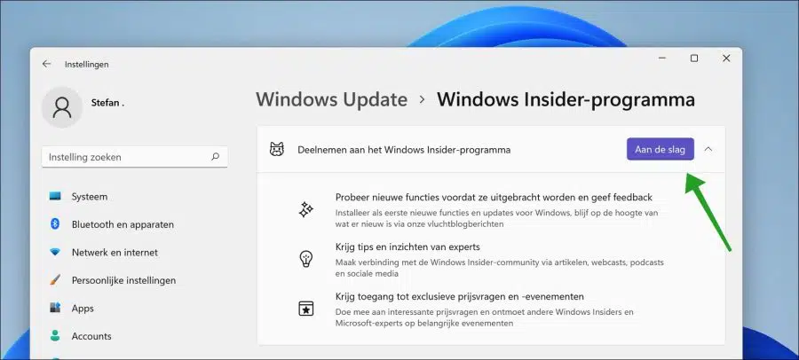 Windows insider programma aan de slag