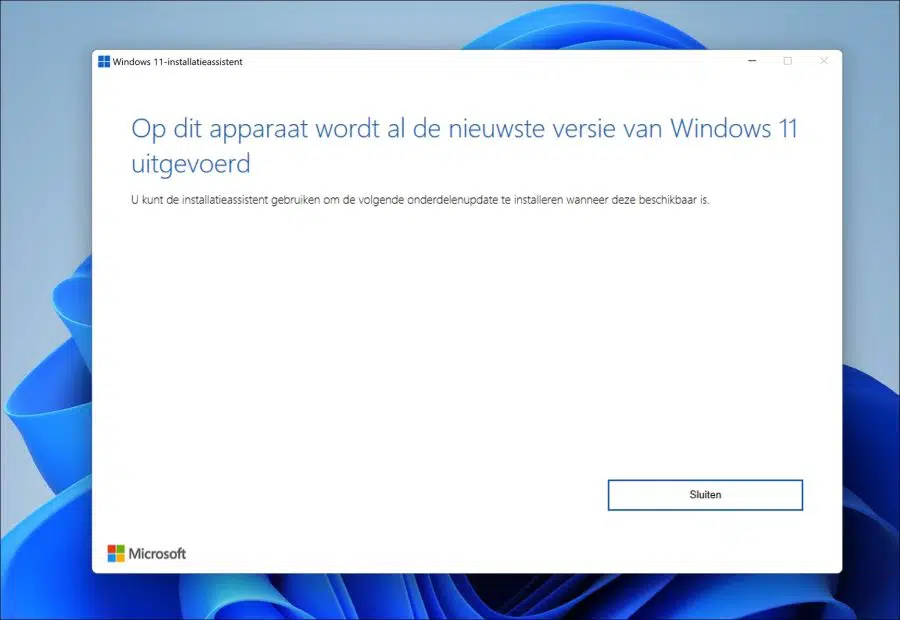 Windows 11 installatie-assistent