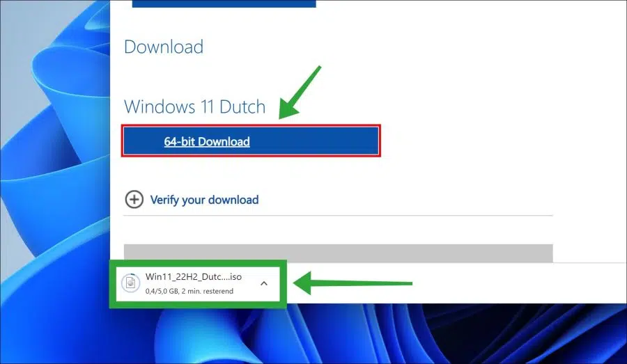 Windows 11 22h2 iso bestand downloaden