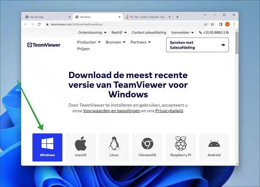 Teamviewer voor Windows 11 downloaden