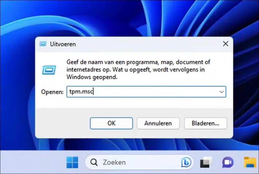 tpm beheer openen in Windows 11