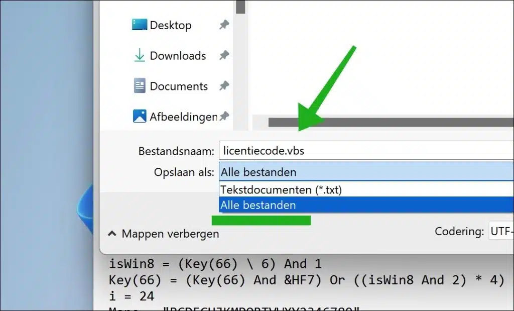 licentiecode script voor windows