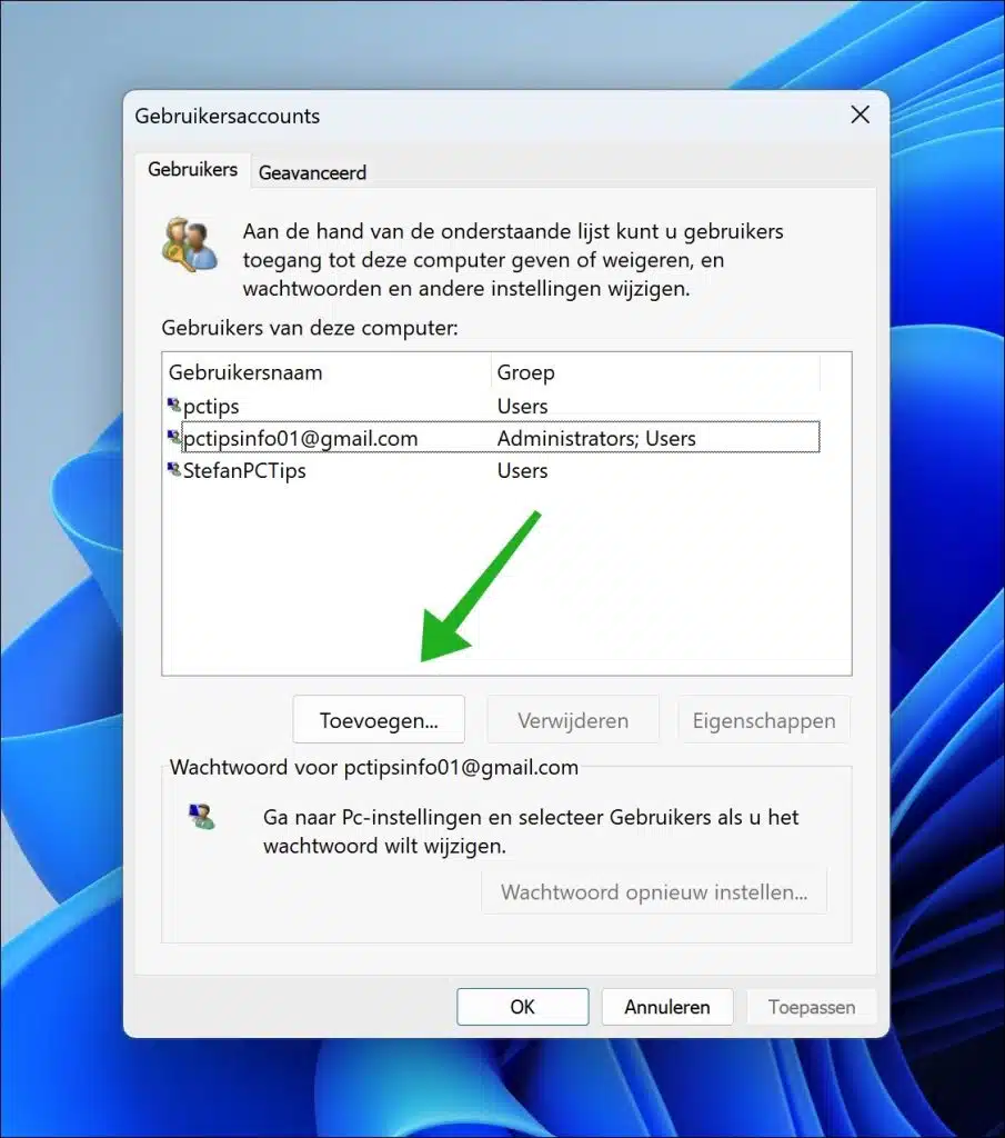 Gebruikersaccount toevoegen in Windows 10