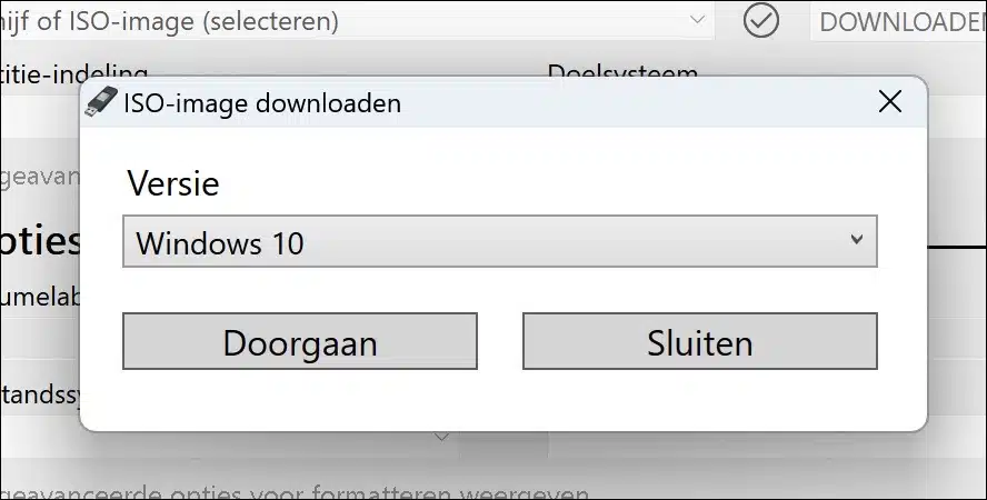 Windows 10 ISO direct downloaden via Rufus