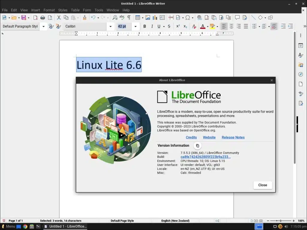 LibreOffice Linux Lite